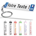 porte-clé plaque d’immatriculation voiture personnalisé en 3D — fabrication française, idée cadeau originale pour conducteur