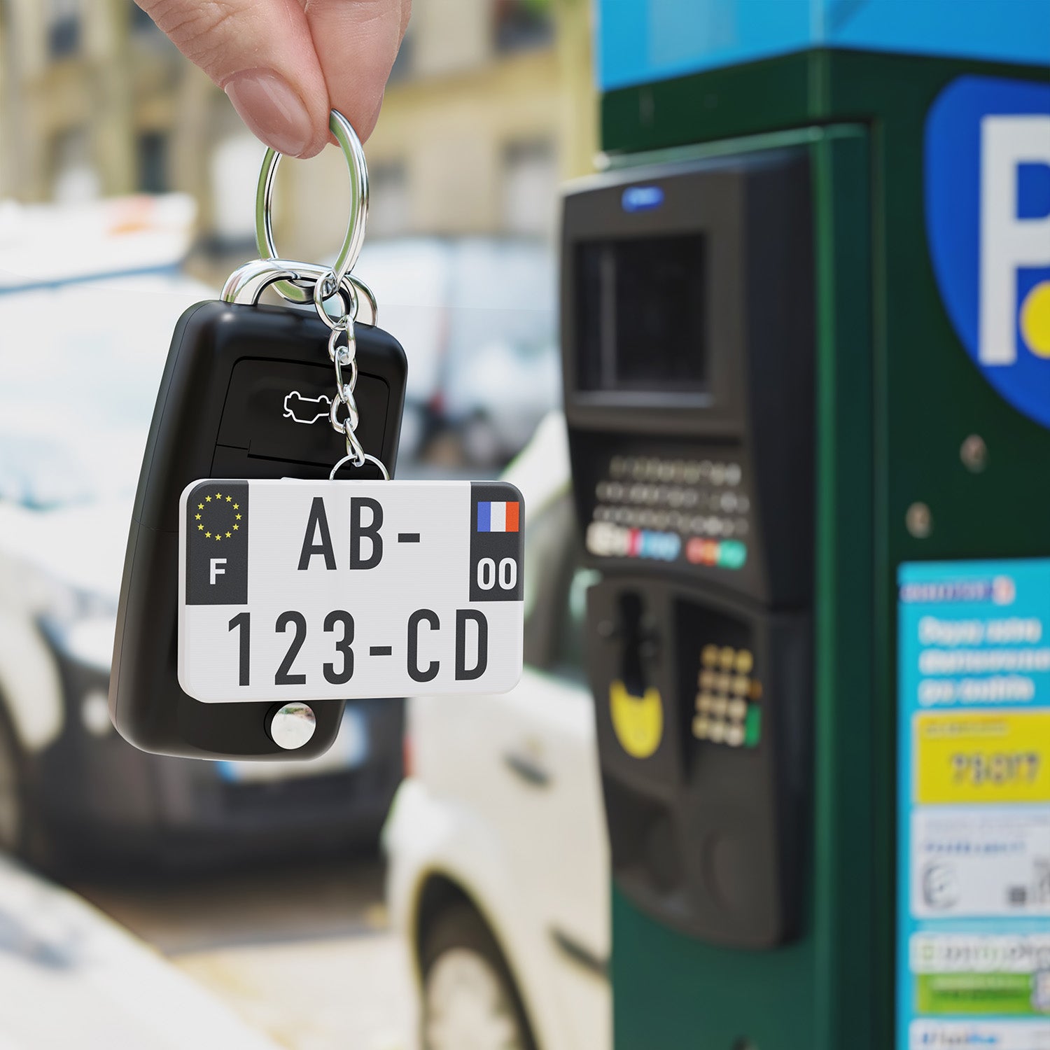 porte-clé moto personnalisé accroché à des clés — cadeau idéal pour motard ou nouveau permis moto